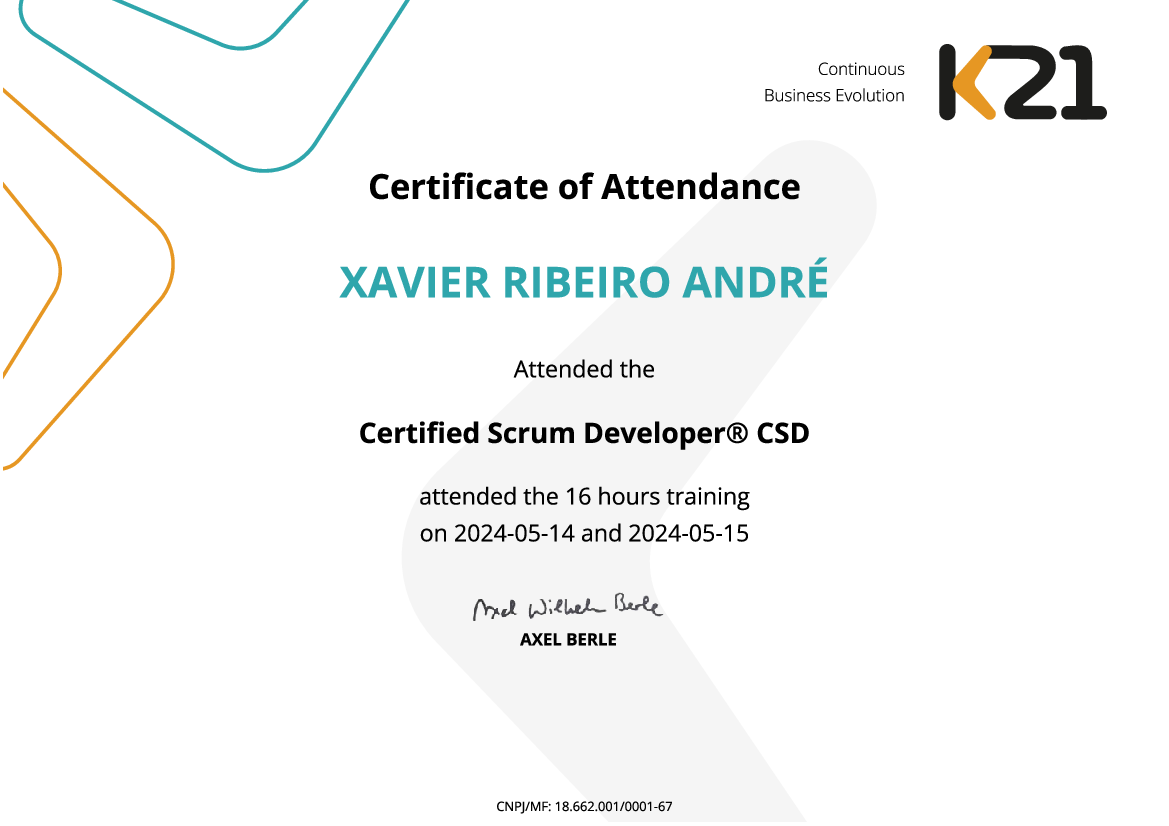 Certificado K21